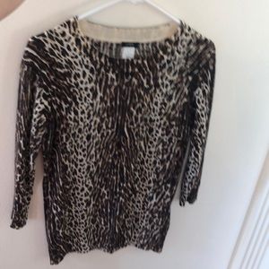 Jcrew merino wool leopard sweater